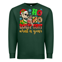 Sports Green ho ho holy shit what a year Premium Sweatshirt - MaliasSmallBusiness