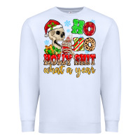 White ho ho holy shit what a year Premium Sweatshirt - MaliasSmallBusiness