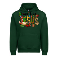 Forest Green Christmas love like jesus Urban Hoodie - FaDigitalArtStudio