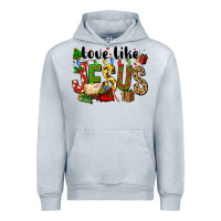 Heather Grey Christmas love like jesus Urban Hoodie - FaDigitalArtStudio