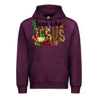 Mauve Wine Christmas love like jesus Urban Hoodie - FaDigitalArtStudio
