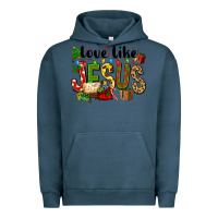 Pigment Midnight Navy Christmas love like jesus Urban Hoodie - FaDigitalArtStudio