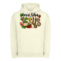 Pigment Pistachio Christmas love like jesus Urban Hoodie - FaDigitalArtStudio