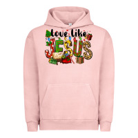 Pigment Salmon Christmas love like jesus Urban Hoodie - FaDigitalArtStudio