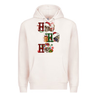 Pale Pink ho ho ho skull Premium Hoodie - FaDigitalArtStudio