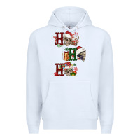 White ho ho ho skull Premium Hoodie - FaDigitalArtStudio