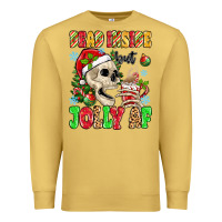 Antique Gold dead inside but jolly af Premium Sweatshirt - MaliasSmallBusiness