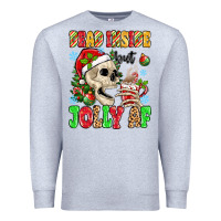 Heather Grey dead inside but jolly af Premium Sweatshirt - MaliasSmallBusiness