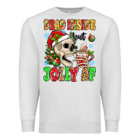 Oatmeal Heather dead inside but jolly af Premium Sweatshirt - MaliasSmallBusiness