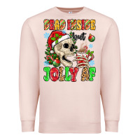 Pale Pink dead inside but jolly af Premium Sweatshirt - MaliasSmallBusiness