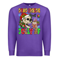 Purple dead inside but jolly af Premium Sweatshirt - MaliasSmallBusiness