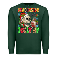 Sports Green dead inside but jolly af Premium Sweatshirt - MaliasSmallBusiness