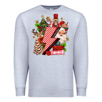 Heather Grey christmas season lightning bolt Premium Sweatshirt - MaliasSmallBusiness