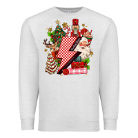 Oatmeal Heather christmas season lightning bolt Premium Sweatshirt - MaliasSmallBusiness