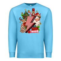 Ocean Blue christmas season lightning bolt Premium Sweatshirt - MaliasSmallBusiness