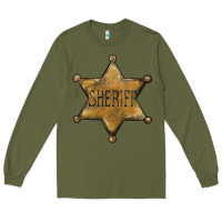 Army Green sheriff star Long Sleeve Tee - BarkalooDesign