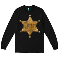 Black sheriff star Long Sleeve Tee - BarkalooDesign