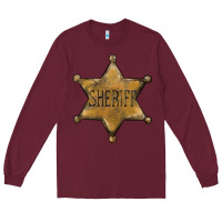 Burgundy sheriff star Long Sleeve Tee - BarkalooDesign