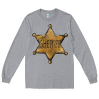 Heather Grey sheriff star Long Sleeve Tee - BarkalooDesign