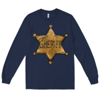 Navy sheriff star Long Sleeve Tee - BarkalooDesign