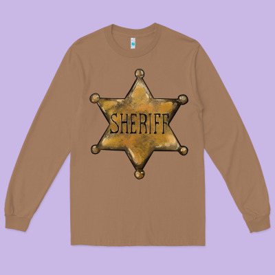 Sheriff Star Long Sleeve Tee Designed By Barkaloodesign