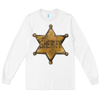 White sheriff star Long Sleeve Tee - BarkalooDesign