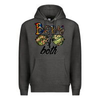 Charcoal Heather baby of both Premium Hoodie - CowhideDigitalArt