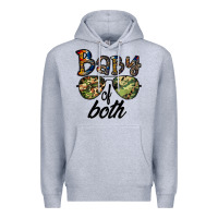 Heather Grey baby of both Premium Hoodie - CowhideDigitalArt