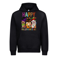 Black Happy hallothankmas dog Urban Hoodie - FaDigitalArtStudio