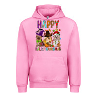 Fuchsia Pink Happy hallothankmas dog Urban Hoodie - FaDigitalArtStudio