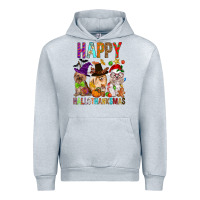 Heather Grey Happy hallothankmas dog Urban Hoodie - FaDigitalArtStudio