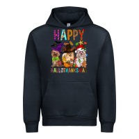 Navy Happy hallothankmas dog Urban Hoodie - FaDigitalArtStudio