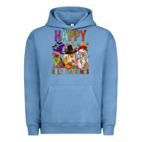 Pigment Pebble Blue Happy hallothankmas dog Urban Hoodie - FaDigitalArtStudio