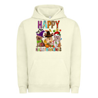 Pigment Pistachio Happy hallothankmas dog Urban Hoodie - FaDigitalArtStudio