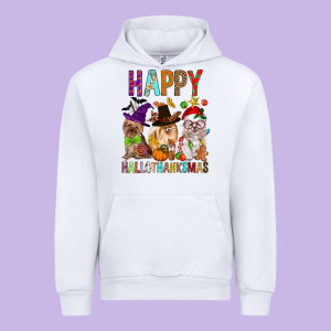 Happy Hallothankmas Dog Urban Hoodie Designed By Fadigitalartstudio