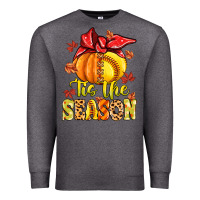 Charcoal Heather tis the season fall softball Premium Sweatshirt - MaliasSmallBusiness