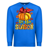 True Royal tis the season fall softball Premium Sweatshirt - MaliasSmallBusiness