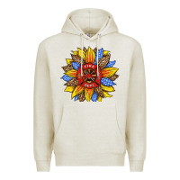 Oatmeal Heather firefighter sunflower Premium Hoodie - HRA Design Shop
