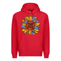 Red firefighter sunflower Premium Hoodie - HRA Design Shop