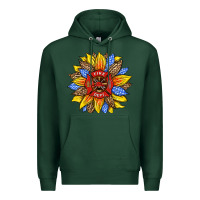 Sports Green firefighter sunflower Premium Hoodie - HRA Design Shop