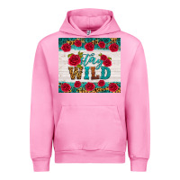 Fuchsia Pink stay wild Urban Hoodie - HRA Design Shop