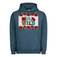 Pigment Midnight Navy stay wild Urban Hoodie - HRA Design Shop