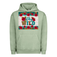Pigment Oil Green stay wild Urban Hoodie - HRA Design Shop