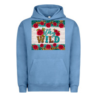 Pigment Pebble Blue stay wild Urban Hoodie - HRA Design Shop