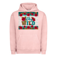 Pigment Salmon stay wild Urban Hoodie - HRA Design Shop