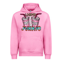 Fuchsia Pink loaded tea junkie Urban Hoodie - CowhideDigitalArt