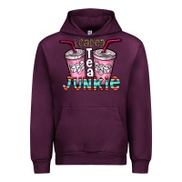 Mauve Wine loaded tea junkie Urban Hoodie - CowhideDigitalArt