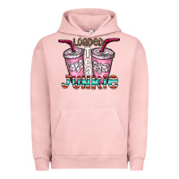 Pigment Salmon loaded tea junkie Urban Hoodie - CowhideDigitalArt