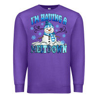 Purple i'm having a meltdown Premium Sweatshirt - MaliasSmallBusiness