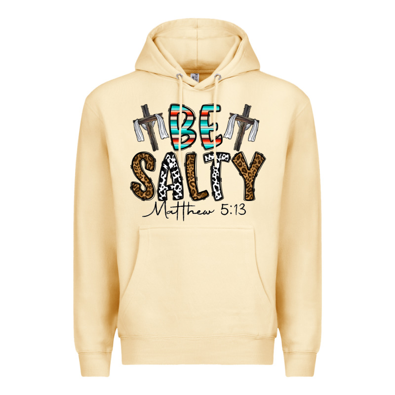 Be Salty Matthew 5. 13 Premium Hoodie by CowhideDigitalArt | Teevron